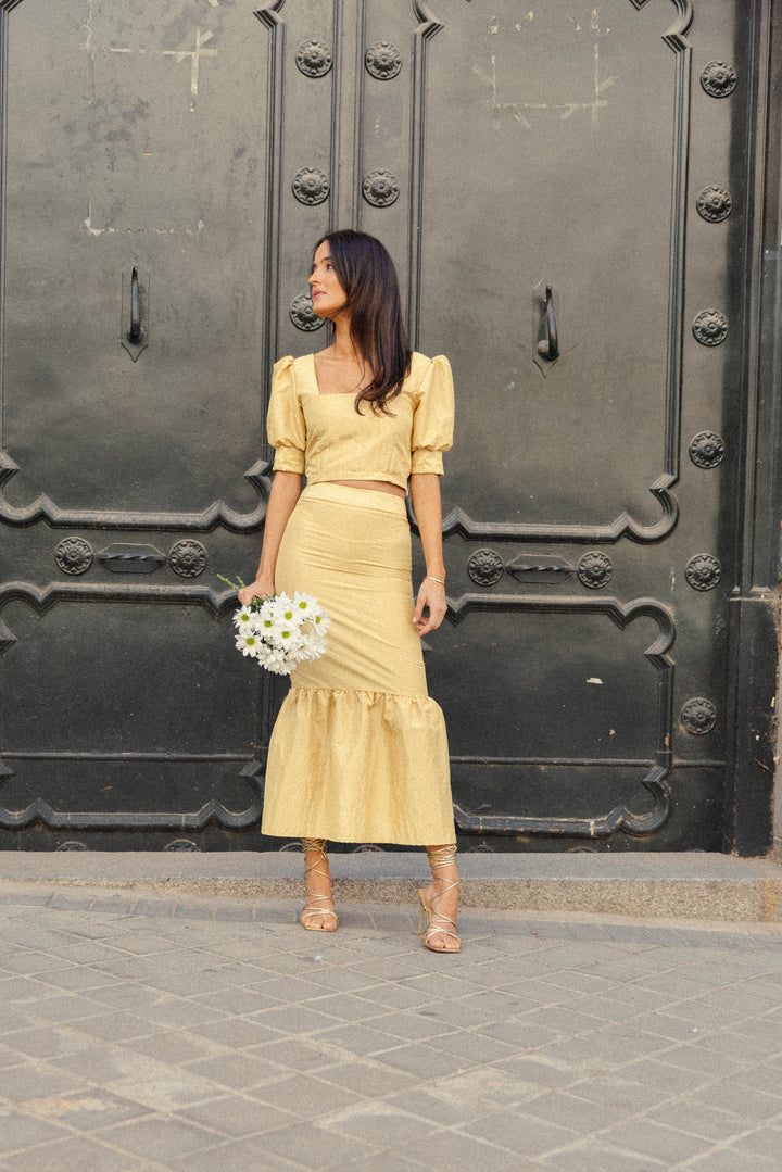 Falda de vestido de invitada
